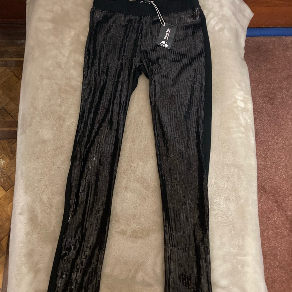 Women’s, small leggings sequins, brand Honey Bun, never worn , small sz